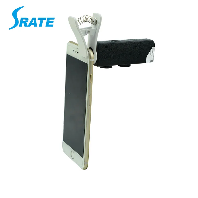 60X-100X Карманный микроскоп с зажимом для смартфона