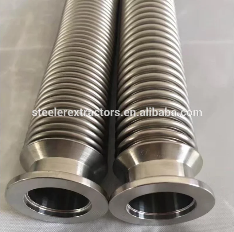 Length 300mm KF25 Vacuum Corrugated Bellows 304 Stainless Steel Ho Length  500mm KF50 Vacuum Corrugated Bellows Length 100mm KF40 Vacuum Corrugated Bellows 304 Stainless Steel Ho