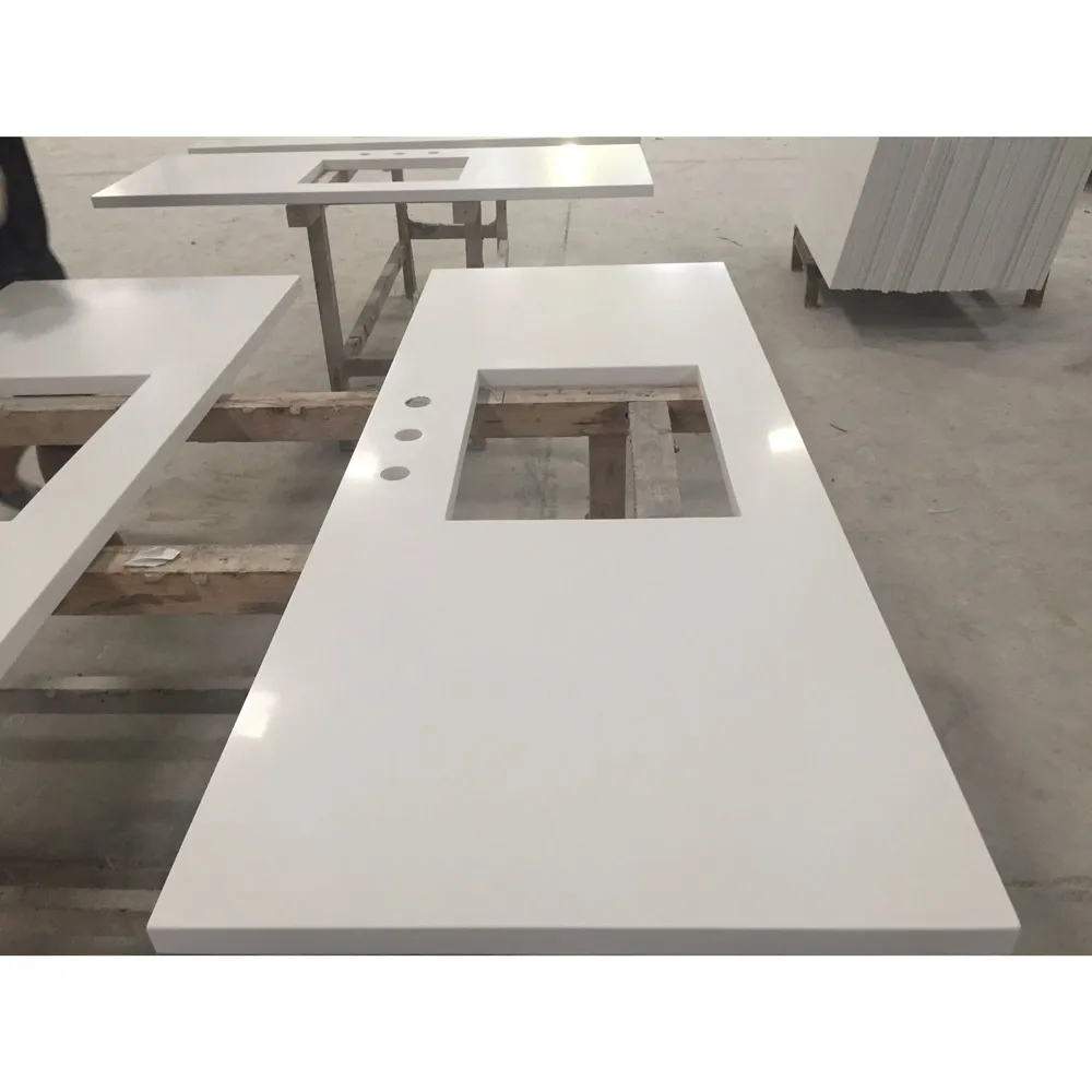 Spark White Quartz Stone Countertop With Perfect Price