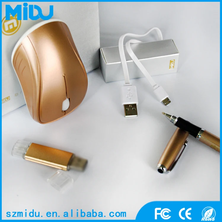 Роскошный золотой мыши подарочный набор рождественский подарок ручка