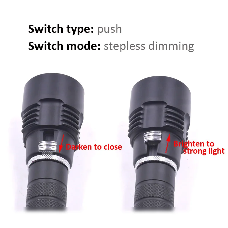 Professional scuba Diving Searchlight XM-L2 U3 Led Underwater Flashlight