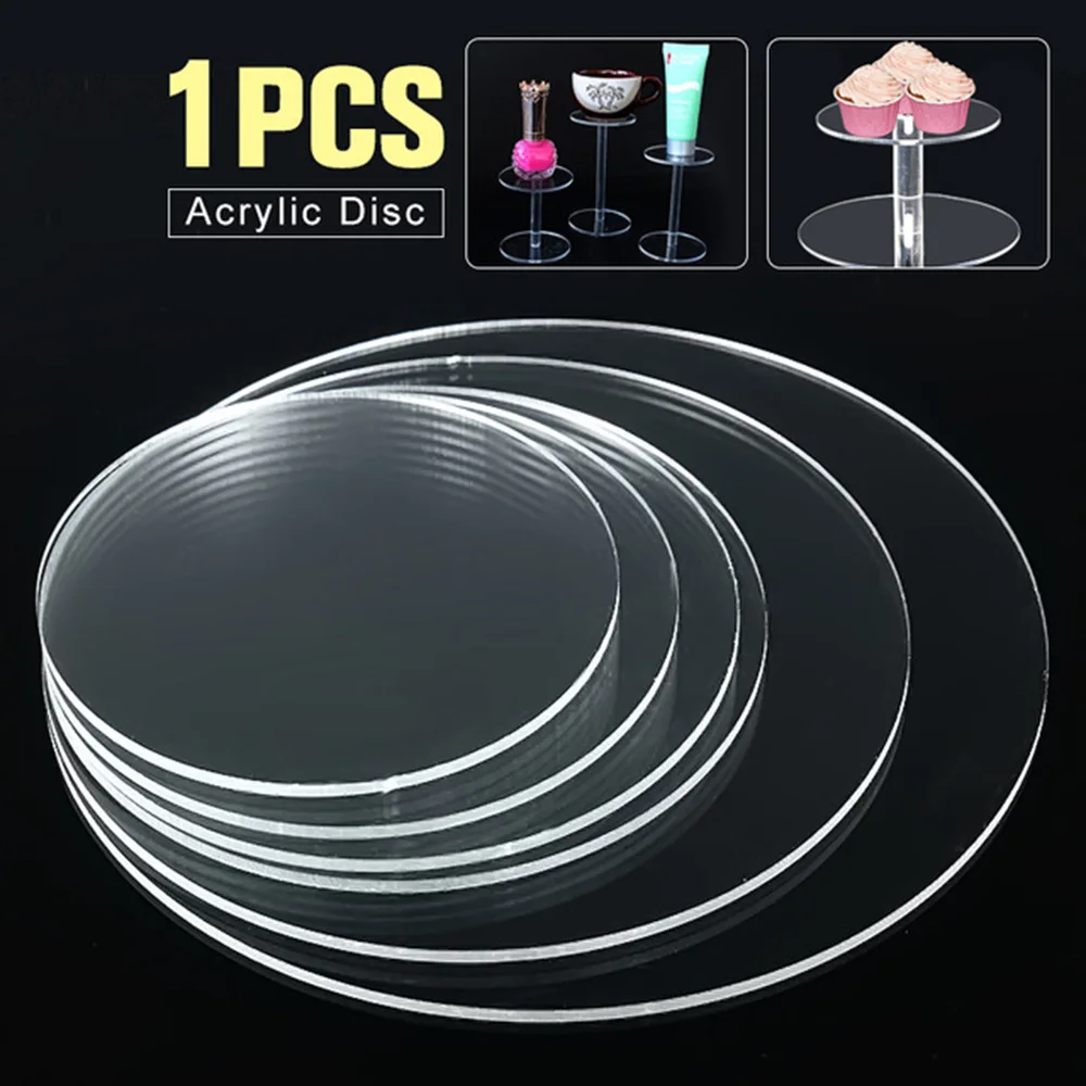 5/8 x1/8 clair acrylique petits cercles artisanat disque rond en  plastique plexiglas, clair acrylique gâteau cercle conseils