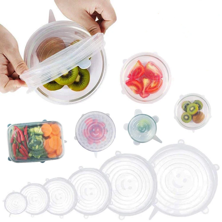 Silicone Stretch Lids 12 Pc Reusable Silicone Lids Silicone Bowl Covers 6 Hooks 