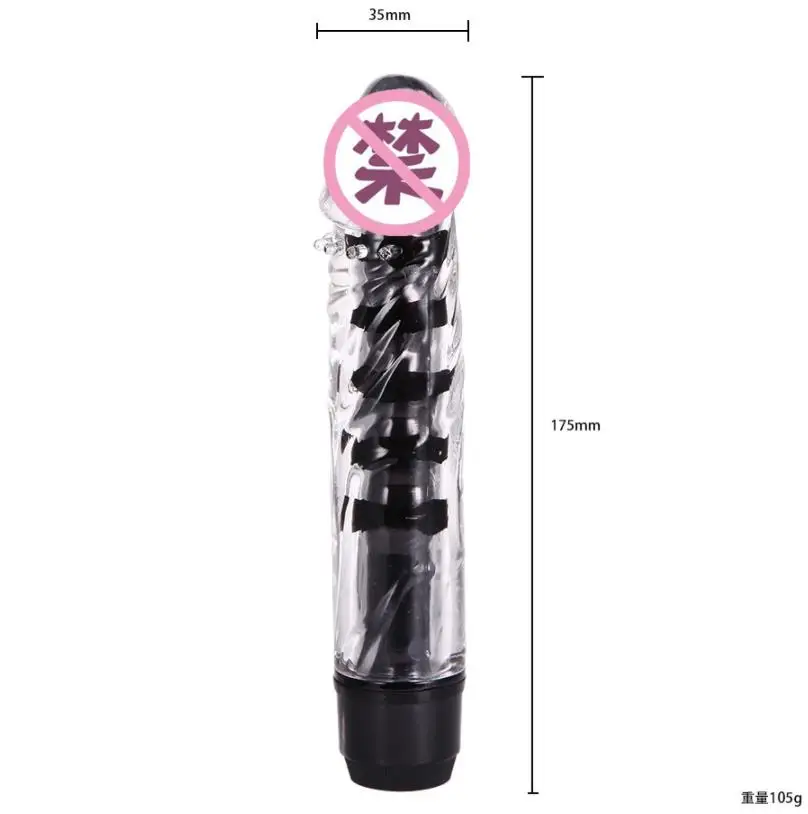Factory Transparent Crystal Soft Penis Mandingo Flexible Vibrating Dildo Sex Toy for Women Best Crystal Penis  for Lady%