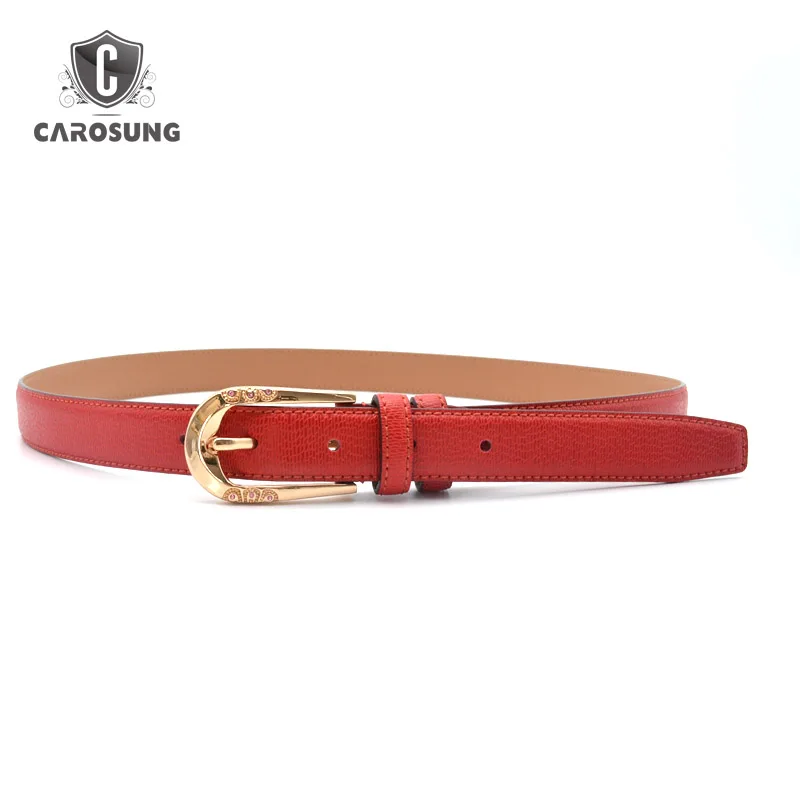 red designer belt