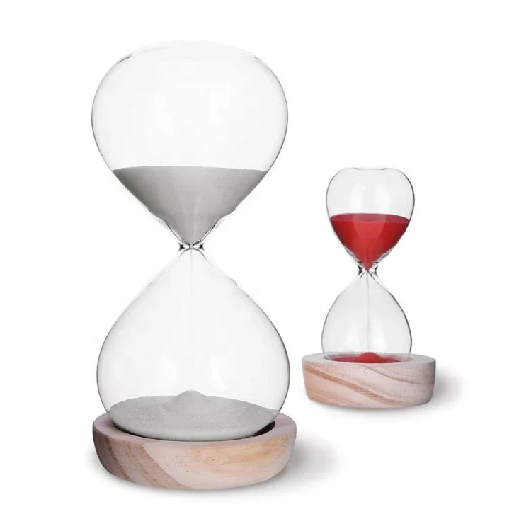 Песочные часы песочные 30 минут 5 для комнаты кухни офиса декор с деревянной подставкой