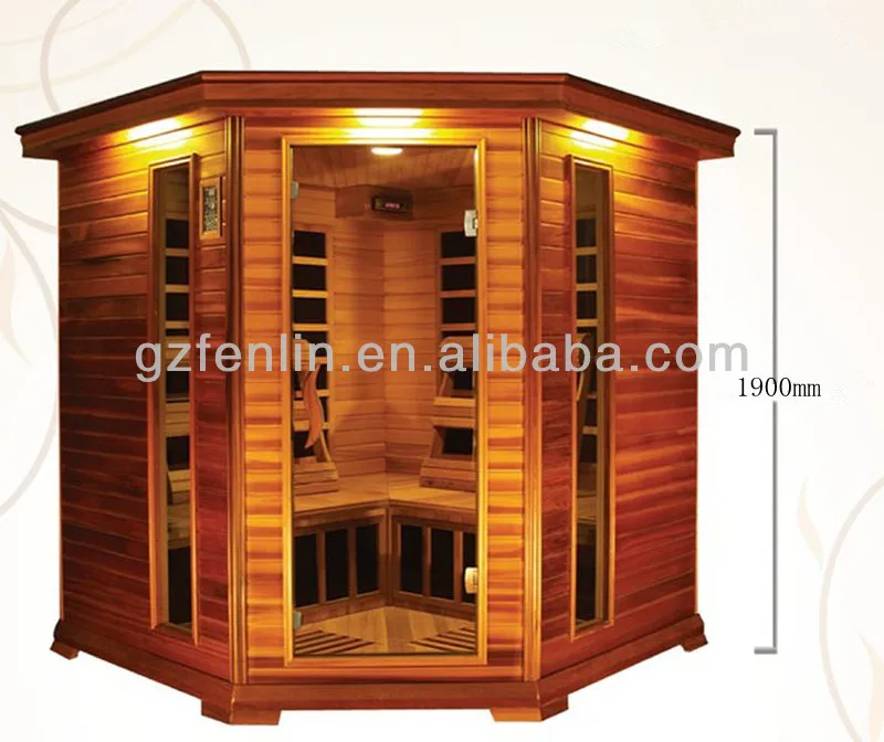 Твердая Деревянная Сауна Оборудование дальняя Инфракрасная Сауна Дом (SCB-002SL), от 1 года до 8 человек парная
