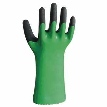 safety labor PVC full coated gloves chemical use gloves