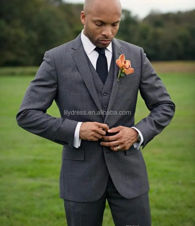 Charcoal Grey Groom Suits