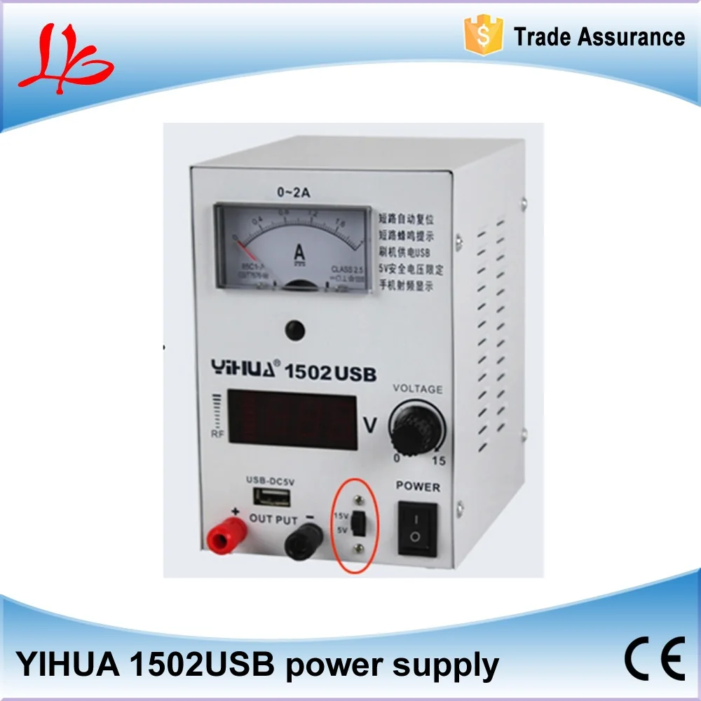 
YIHUA-1502USB 15V 2A Регулируемый USB Двойной источник питания с постоянным током 