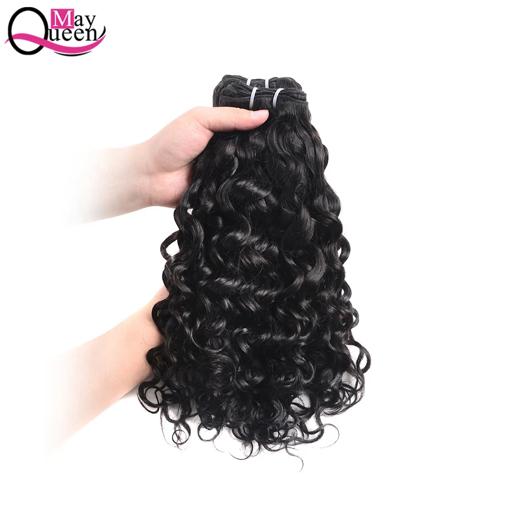 10” Wefted Batch - 10A Malaysian Hair Virgin Malaysian Water Wave Grade 10A Human Hair, Color 1B  main image 3