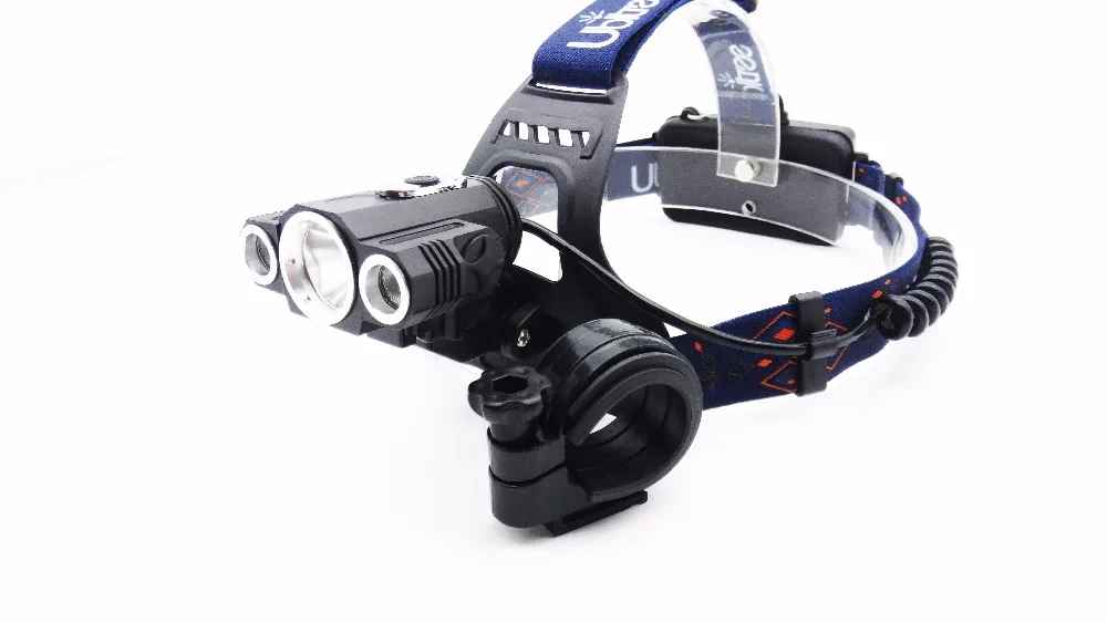 Ubitree Rotate LED Headlight with AC Charger 18650 Battery LED Head Lamp Camping Hunting Headlamp