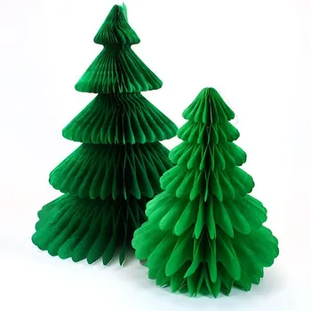 2020 Hot Sale Christmas Decorations Hanging 100% Recycle Paper Honeycomb Paper Christmas Tree