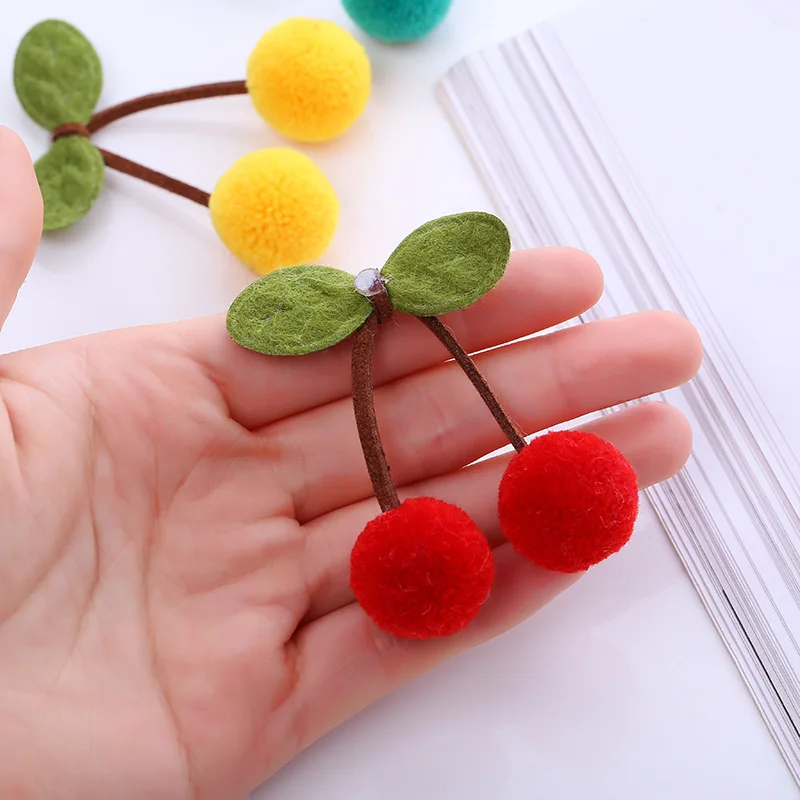 Шарики с помпоном в виде вишни мягкие помпоны для детских игрушек «сделай сам» Пришивные аксессуары одежды около 20