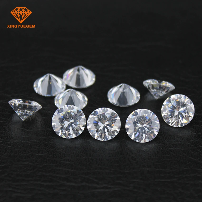 Loose Stones Cubic Zirconia Synthetic Gemstone Round White Zircon  Synthetic (lab Created) Round Brilliant Cut Heat