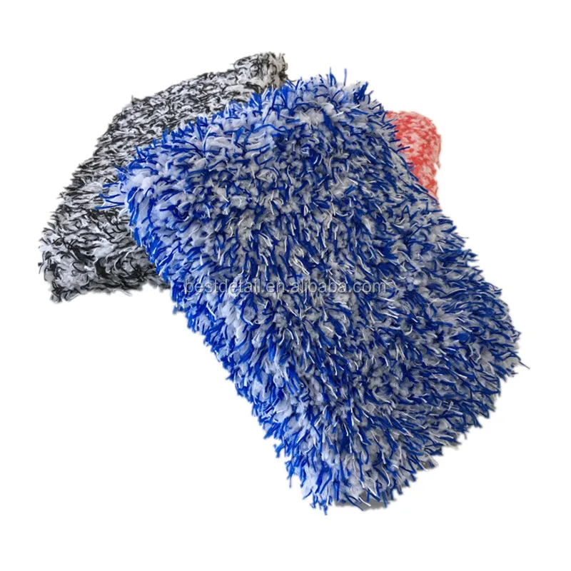 Автомобильные аксессуары для полировки колес смешанного цвета премиум-класса из микрофибры губчатая перчатка автомойки