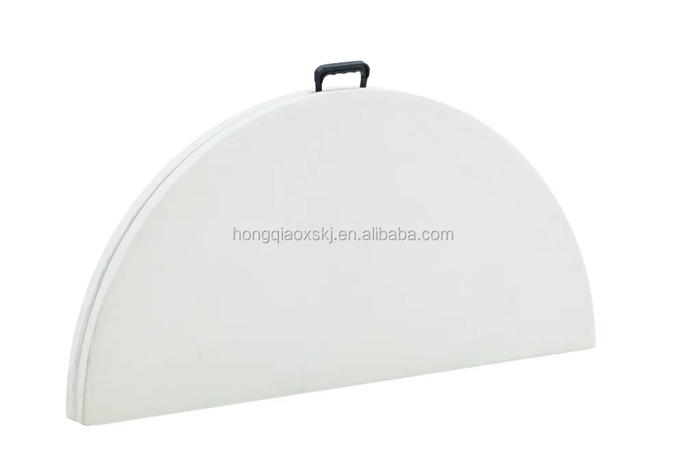 Оптовая продажа, недорогой современный пластиковый Банкетный складной круглый стол, Круглый Обеденный пластиковый складной стол для мероприятий на открытом воздухе