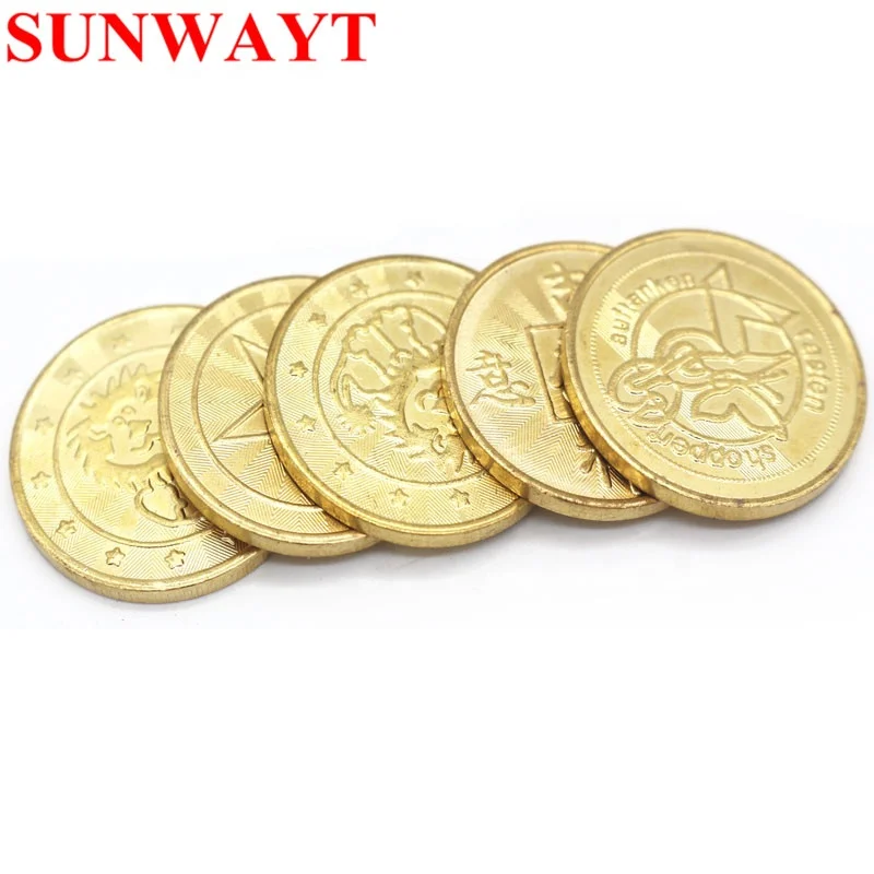 Customized Stainless Steel Game Token Arcade Hot Sale Metal Coin Token Acceptor Game Machine Token Brass Game Coins