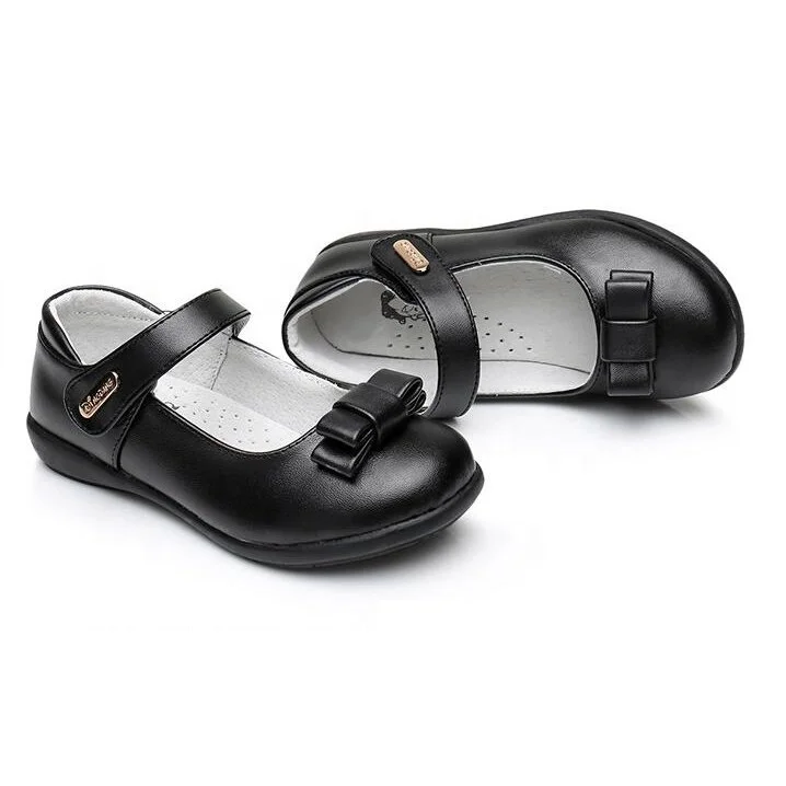 
Новинка, школьная обувь из натуральной кожи, черные школьные туфли для девочек, детская обувь-униформа 