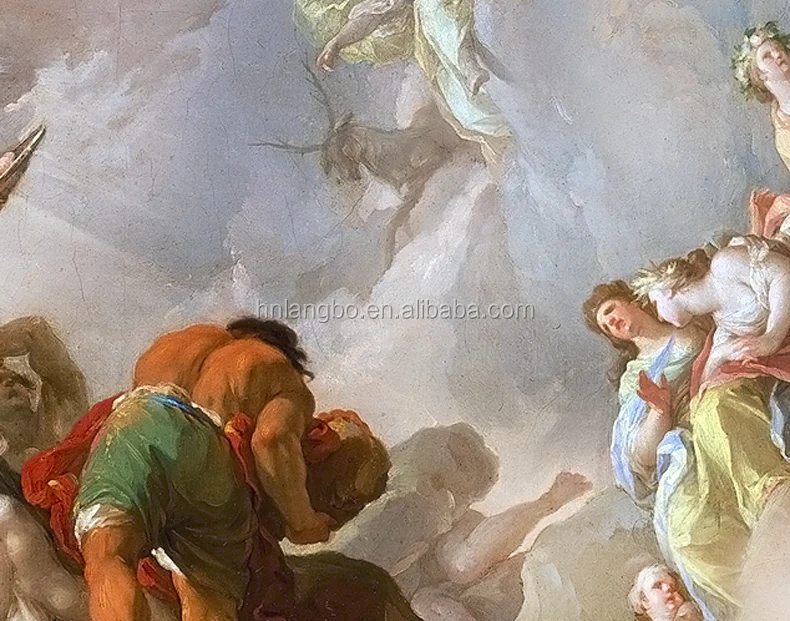Pvc Sticker Wallpaper Mural Suspended Ceiling Hotel Greek Mythology Wallpaper