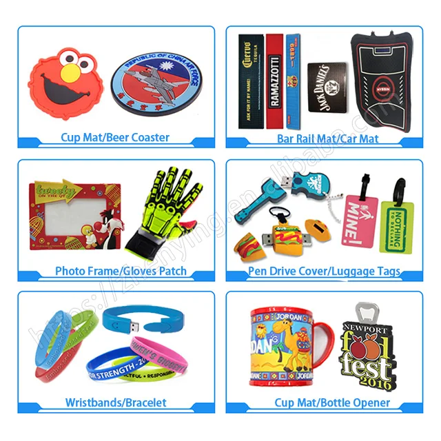 PVC Injection Automatic Silicone Dispensing PVC Label coaster Soft Rubber Anti-slip Mats
