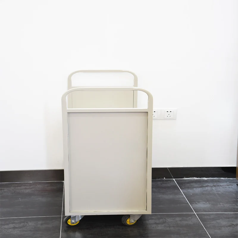 Hand Push Mobile Library Metal Book Trolley Book Cart