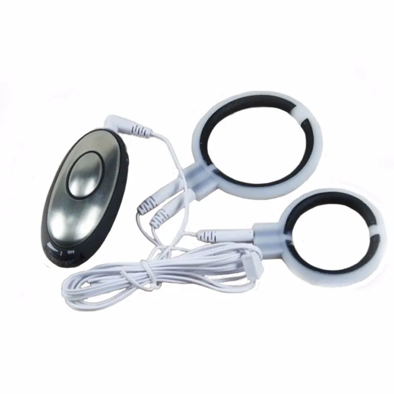 Electro Sex Kits,Multi-function,Massager,With 2 Penis Enhancing Rings,One Cr2032 3 V Battery Included