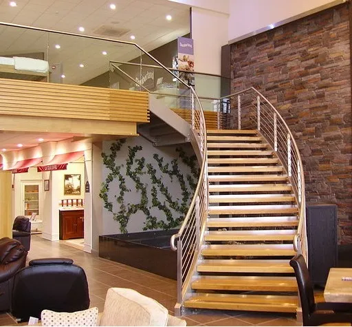Save Space Circular Staircases/tempered Glass Round Ladder