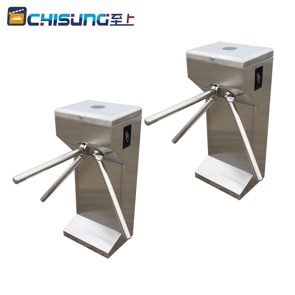 Access Control Semiautomatic Gate Solenoid Biometric Tripod Turnstiles Support With Coin Acceptor