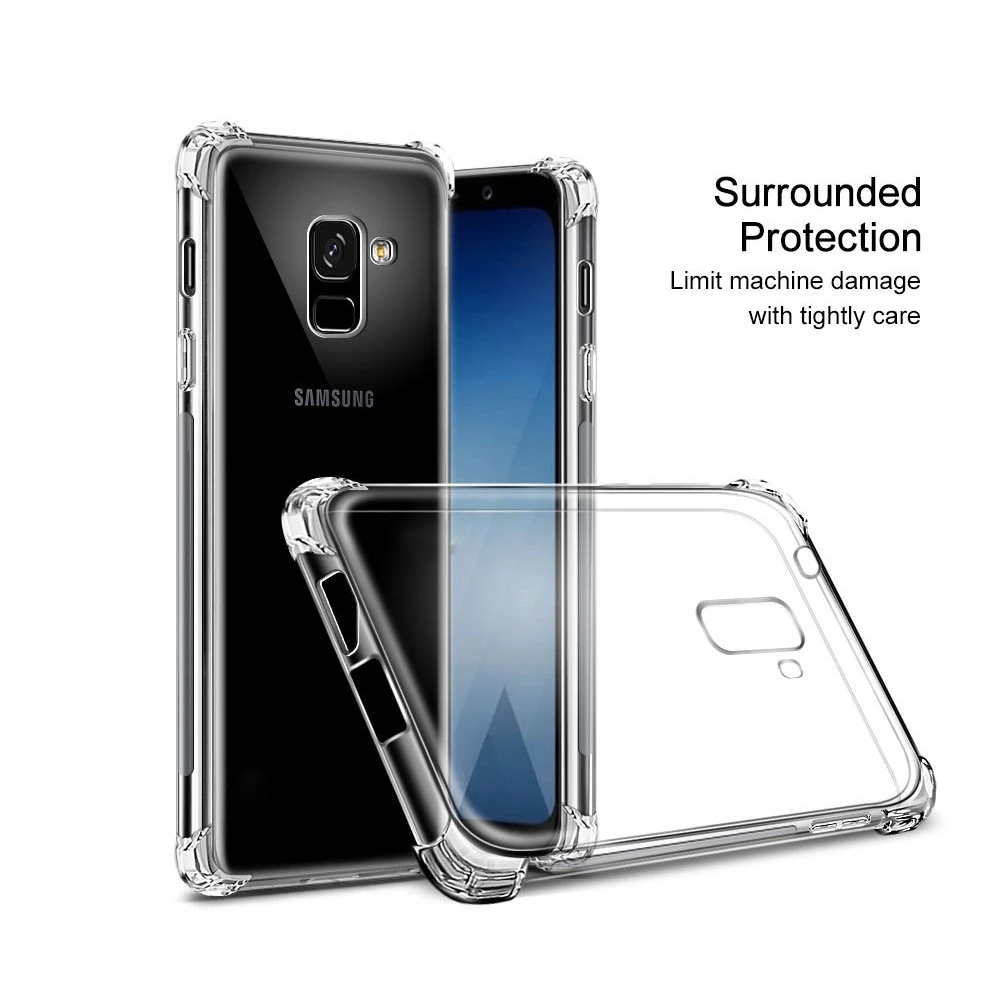 Anti-knock Silicon Case for Samsung Galaxy S10 Plus S7 S8 S9  Edge TPU Clear Cover for samsung NOTE 8 NOTE 9