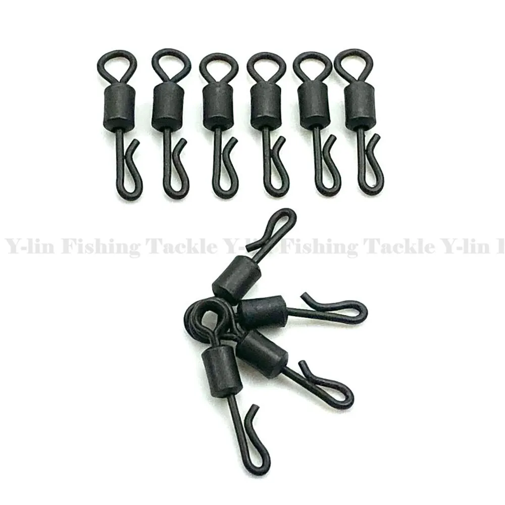 Carp Fishing Quick Change Swivels Barrel Connector Rolling Snap Long