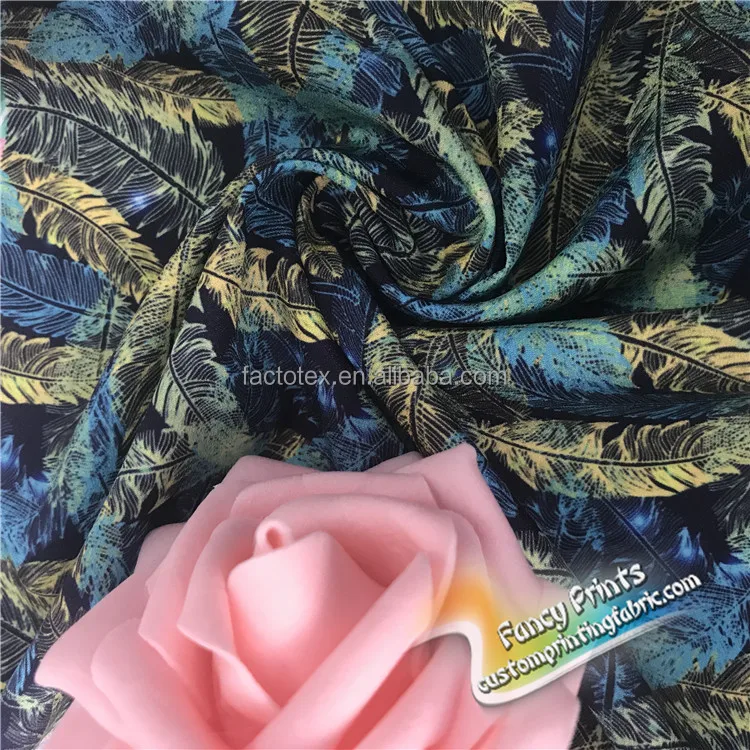 Шифоновая ткань из 100% полиэстера с принтом на заказ, шифоновая ткань из полиэстера