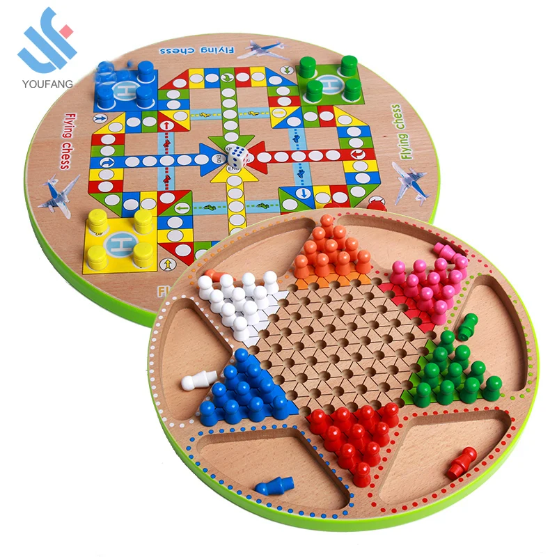 YF-M103 пользовательского образовательный Забавный тренировка мозга деревянный Летающий шахматы игрушки для детей