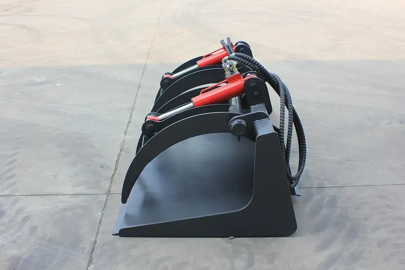 OEM Skid Steer Attachments 1500-1830mm Width Rock Bucket Grapple