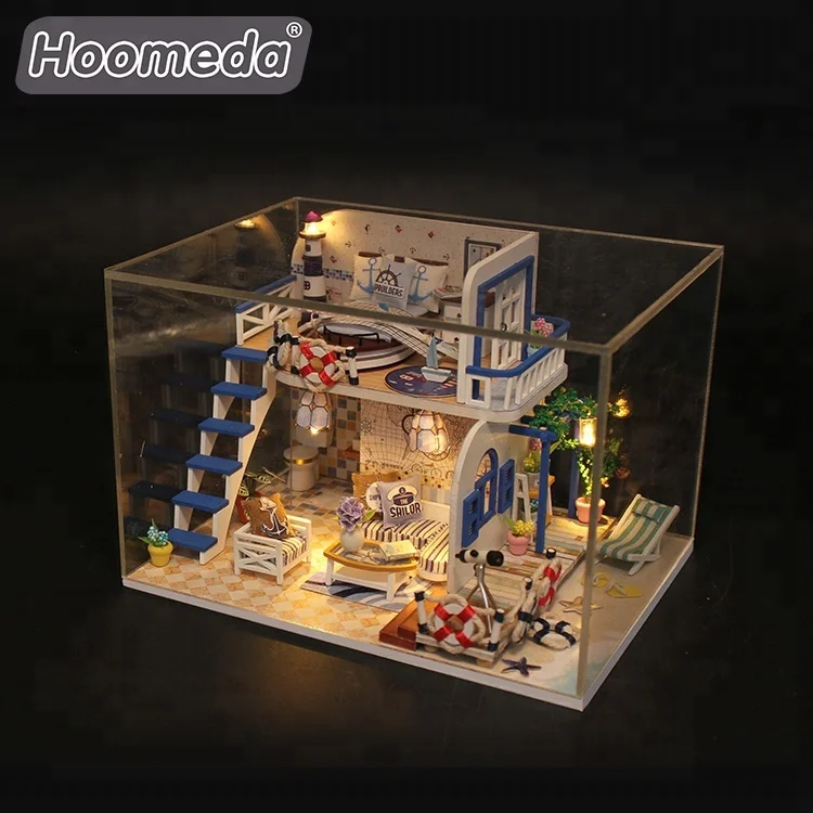 Миниатюрный Кукольный домик «сделай сам» с мебелью, низкий минимальный заказ