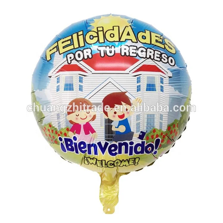 Felicidades Por Tu Regreso Boy Girl House Pattern Welcome Back Party Supplies Round Ornament Factory Price Custom Made Balloons Buy Party Supplies Balloons Round Ornament Balloons Custom Made Balloons Product On Alibaba Com