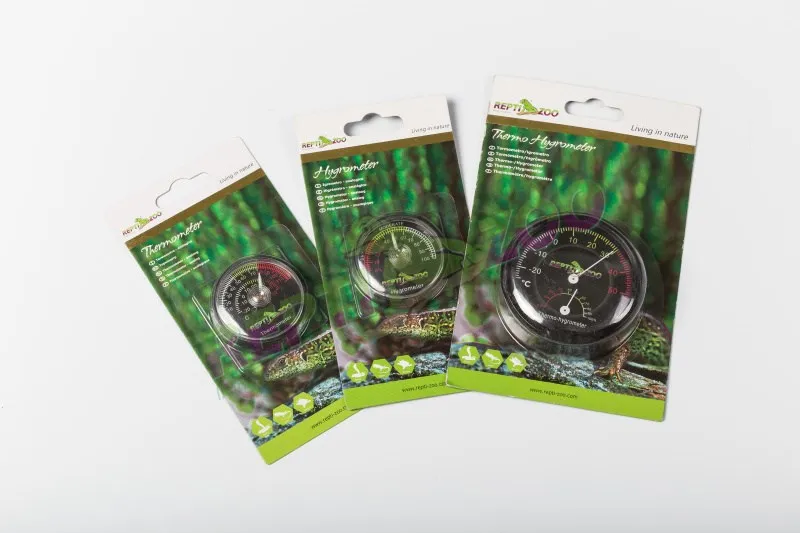 REPTI ZOO Reptile Terrarium Thermometer,Dial Gauges Pet Rearing Box  Thermometer Celsius and Fahrenheit