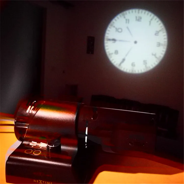 壁掛けインテリア投影アナログ時計(ブラック) 壁掛けインテリア投影アナログ時計(ブラック) 時計