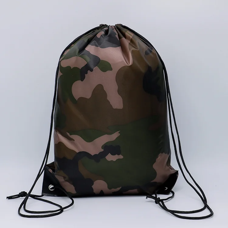 camo drawstring backpack