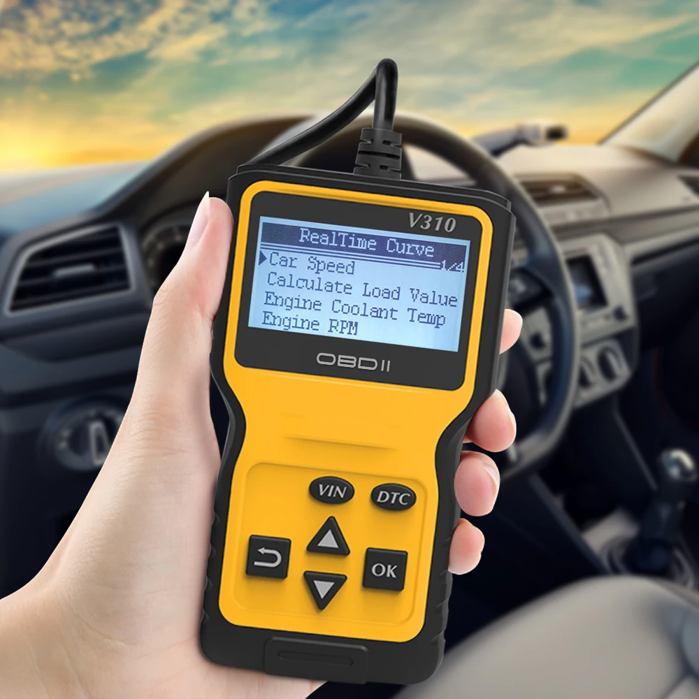 V310B Portable Code Reader ELM327 OBD Ii Car Diagnostic Tools Automotive Scanner Vehicle Tools Handheld Car Scanner