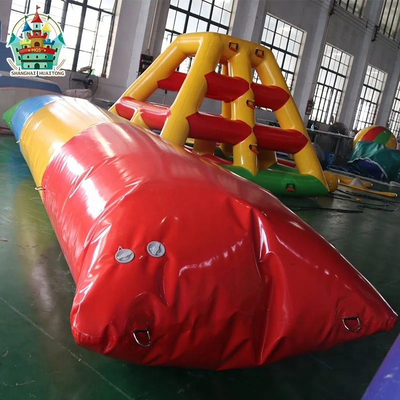 Inflatable Water Blob with Catapult Function Drainage System Splash Zone  Equipment for Resort Water Amusements
