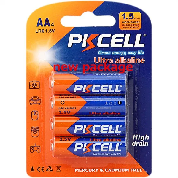 Pkcell 10 Years CE 1.5v LR6 am3 aa Alkaline Battery