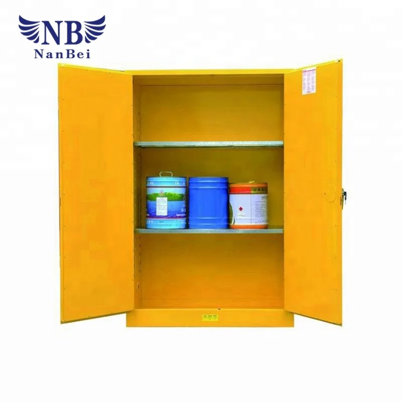 Industrial Chemical Flammable Storage Cabinet With Yellow Color
