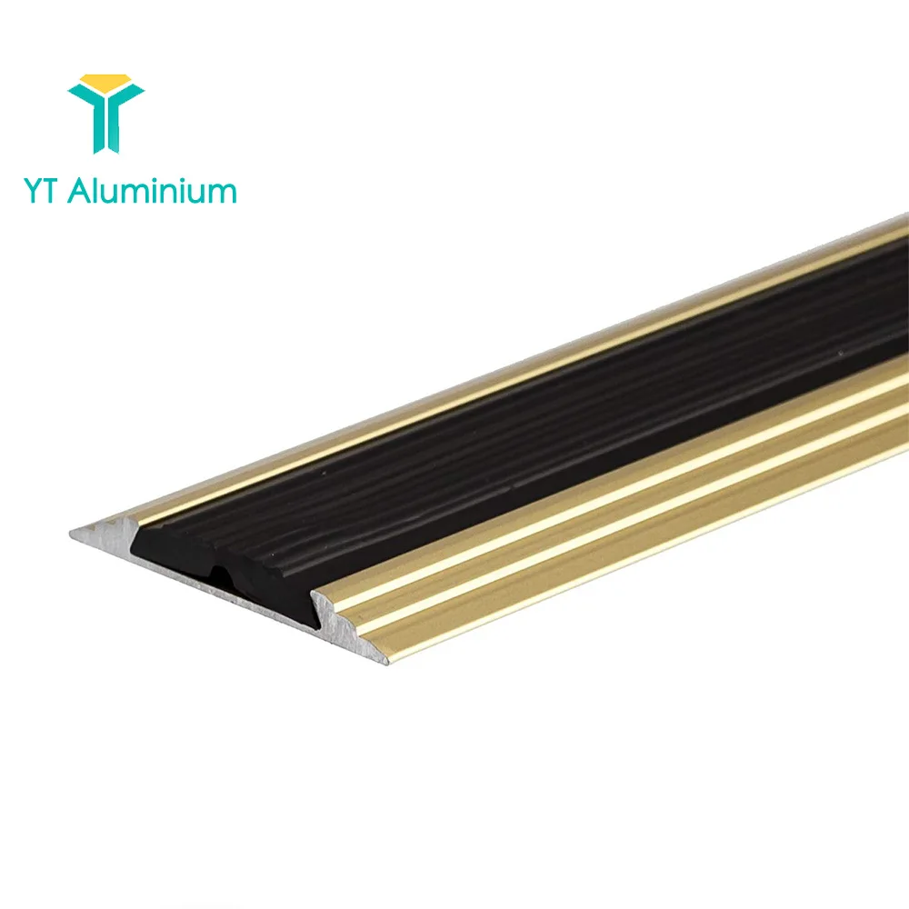 In zicht gebaar ten tweede Aluminium Extrusie Vloeren Profielen Drempel Strip Met Anti-slip Insert -  Buy Aluminium Threshold Ramp,Anti-slip Strip For Stairs,Aluminium Stair  Nosing Product on Alibaba.com