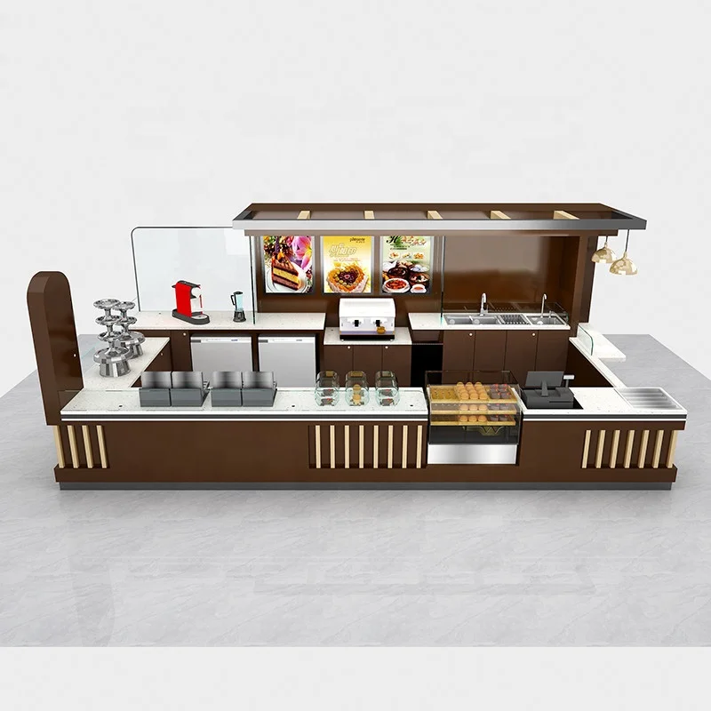 10*10ft Manufacturing Coffee Kiosk Design Indoor Coffee Shop Kiosk for Sale