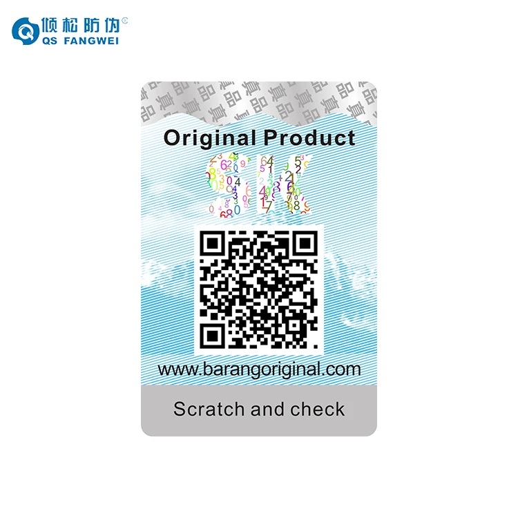 Пользовательские анти наклейки-подделки для Кении безопасности qr код клей стикер наклейка