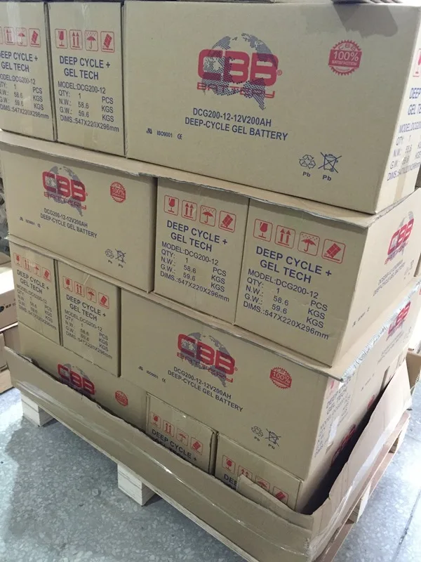 Competitive Price Dubai 12V 200Ah Deep Cycle Solar Gel Battery