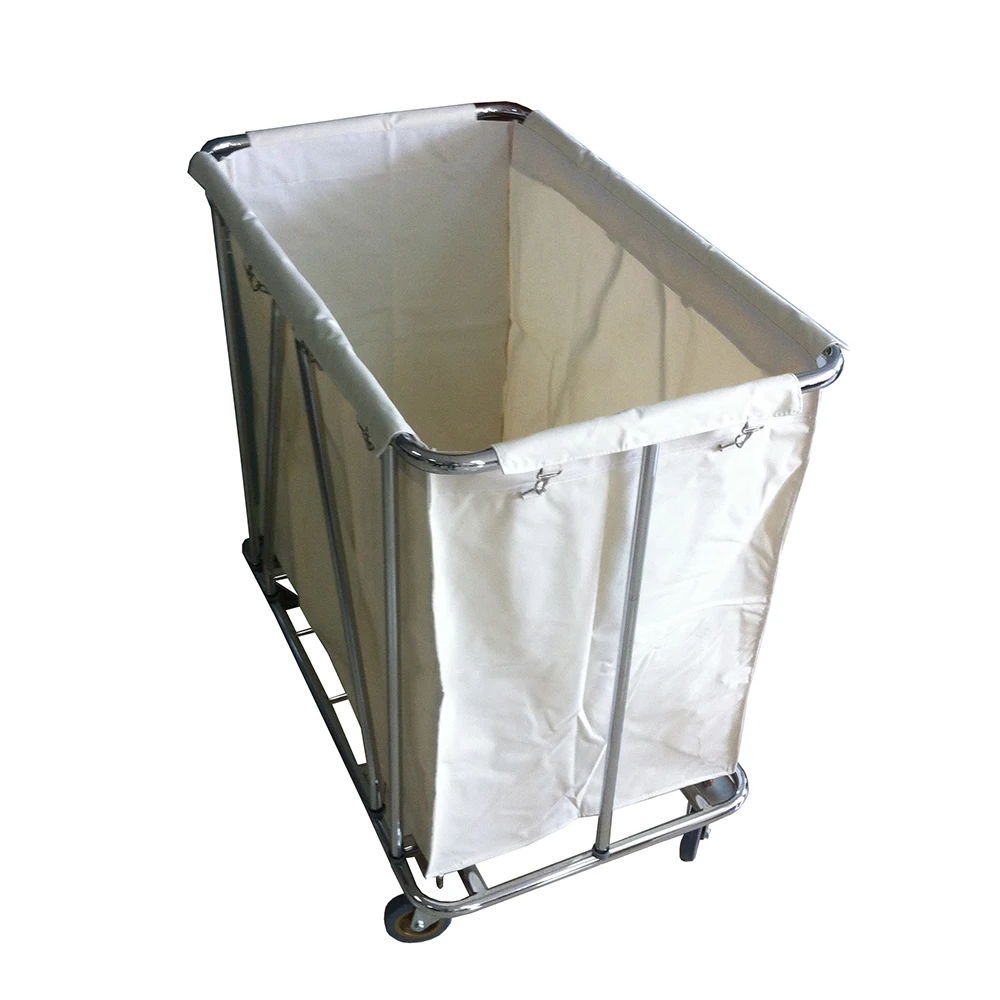 Round Room Service Housekeeping Linen Hand Carts for Hotel
