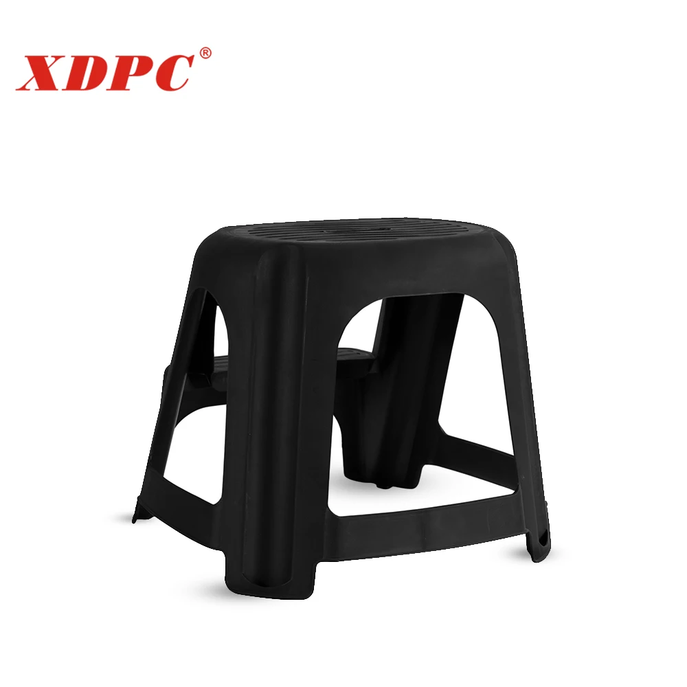 Черная пластиковая ступенчатая лестница стул для душа