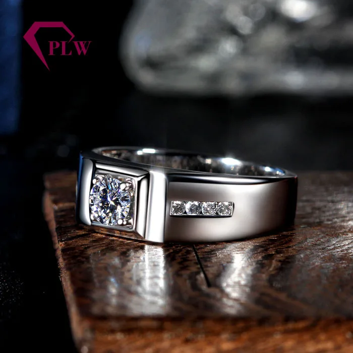 Anillo de oro blanco de 14K para hombre, diseño de filigrana